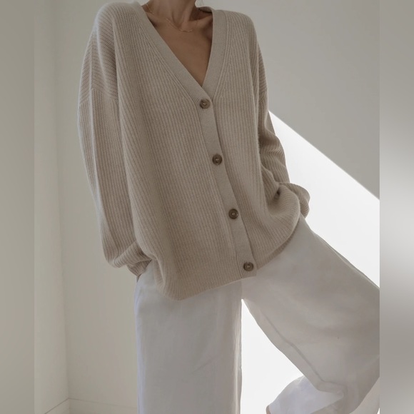 Jenni Kayne Sweaters - Jenni Kayne Cashmere Cocoon Cardigan Sweater Oatmeal Size Medium